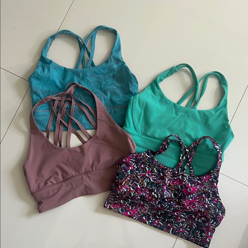 lululemon athletica Teal, Green, Mauve, and Floral Sports Bras